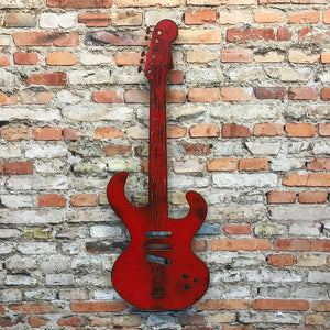 Electric Guitar - Metal Wall Art Home Decor - Handmade in the USA - Choose 24", 36" or 42" Wide Guitar, Choose your Patina Color - Free Ship