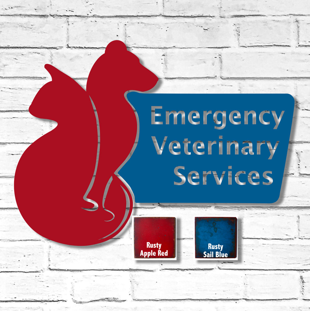 Custom Order - Emergency Veterinary Services Logo - Metal Wall Art
