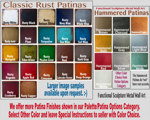 Sun - Metal Wall Art Home Decor - Handmade in the USA - 40" Choose your Patina Color - Free Ship