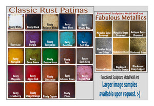 Rusty Plum Sample piece - 3" x 3" Metal Art Color Swatch - Handmade in the USA - FREE SHIPPING