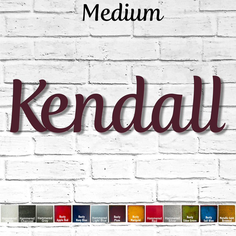 Custom Name or Word - FERTIGO Font - MEDIUM Size - Metal Wall Art Home Decor - Choose your Patina Color - Free Ship