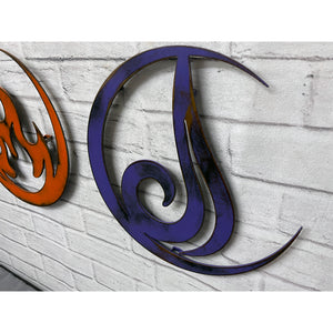 The Four Elements -  Set of Four - Metal Wall Art Home Decor - Handmade in the USA - Choose 12", 17", or 23" Tall