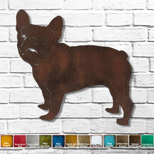 French bulldog dog metal wall art cutout home decor handmade by Functional Sculpture llc