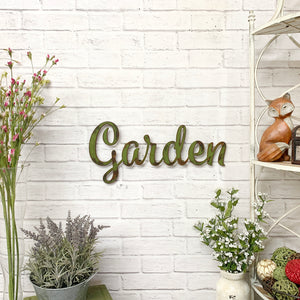 Garden sign - Metal Wall Art Home Decor - Handmade in the USA - Choose 18", 24" or 30" Wide - Choose your Patina Color - Free Ship