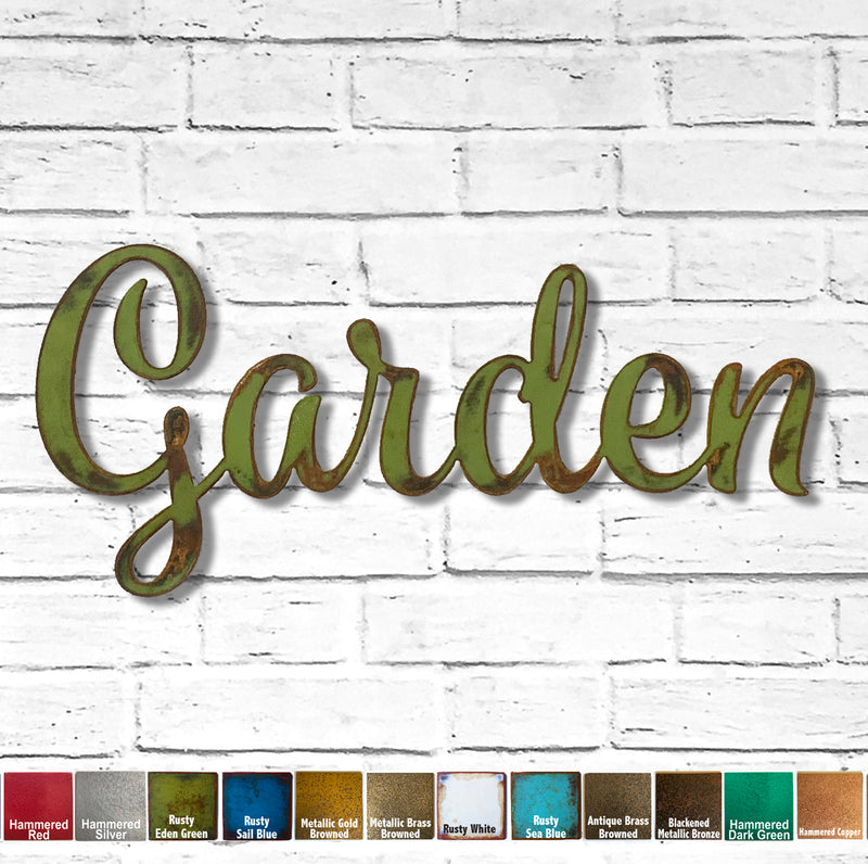 Garden sign - Metal Wall Art Home Decor - Handmade in the USA - Choose 18