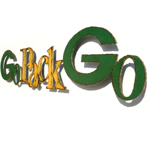 Go Pack Go - Metal Wall Art Home Decor - Handmade in the USA - Choose 24", 37" or 45" Wide Choose your Patina Color - Free Ship