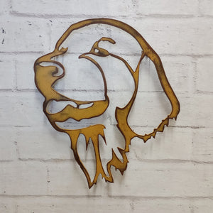 Golden Retriever Bust - Metal Wall Art Home Decor - Handmade in the USA - Choose 11", 17" or 23" Tall - Choose your Patina Color - Free Ship
