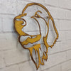 Golden Retriever Bust - Metal Wall Art Home Decor - Handmade in the USA - Choose 11", 17" or 23" Tall - Choose your Patina Color - Free Ship