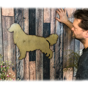 Golden Retriever - Metal Wall Art Home Decor - Handmade in the USA - Choose 11", 17" or 23" Wide - Choose your Patina Color - Free Ship