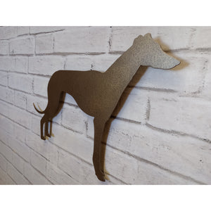 Greyhound - Metal Wall Art Home Decor - Handmade in the USA - Choose 10", 17" or 23" Wide - Choose your Patina Color - Free Ship