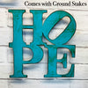 HOPE Lawn Sign - Metal Lawn or Garden Decor - Handmade in the USA - Choose 17" or 24" - Choose your Patina Color - Free Ship