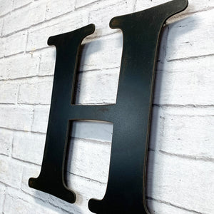Letter H - Metal Wall Art Home Decor - Made in the USA - Choose 22", 30" or 35" Tall - Choose your Patina Color! Choose any letter - Free Ship