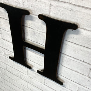 Letter H - Metal Wall Art Home Decor - Made in the USA - Choose 22", 30" or 35" Tall - Choose your Patina Color! Choose any letter - Free Ship