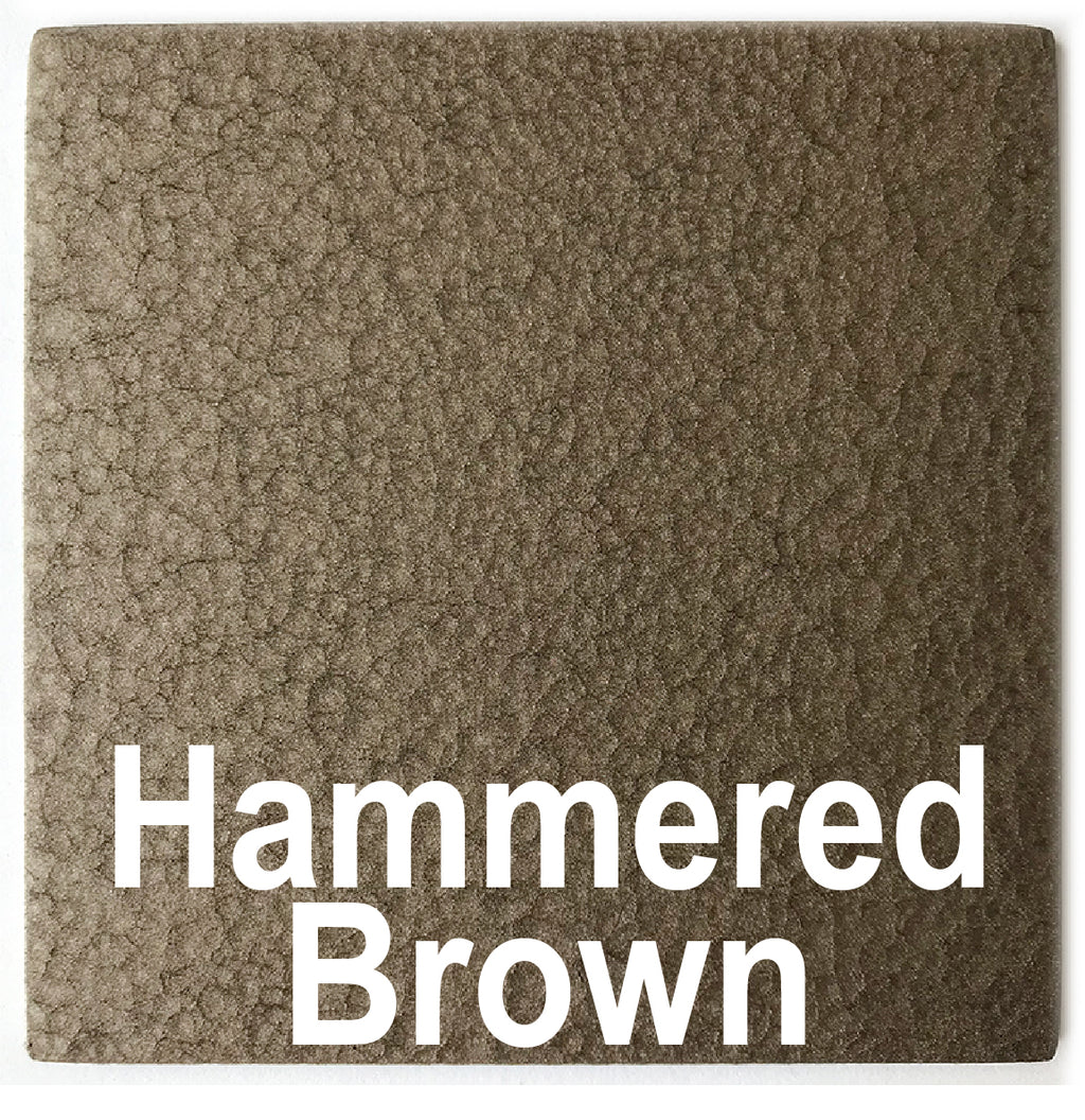 Hammered Brown sample piece - 3" x 3" Metal Art Color Swatch - Handmade in the USA - FREE SHIPPING