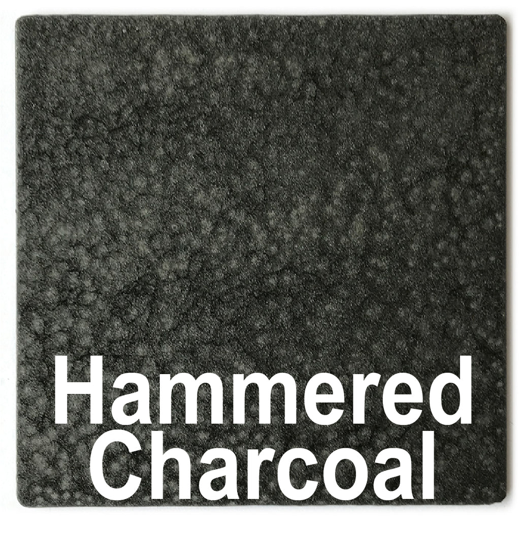 Hammered Charcoal piece - 3" x 3" Metal Art Color Swatch - Handmade in the USA - FREE SHIPPING