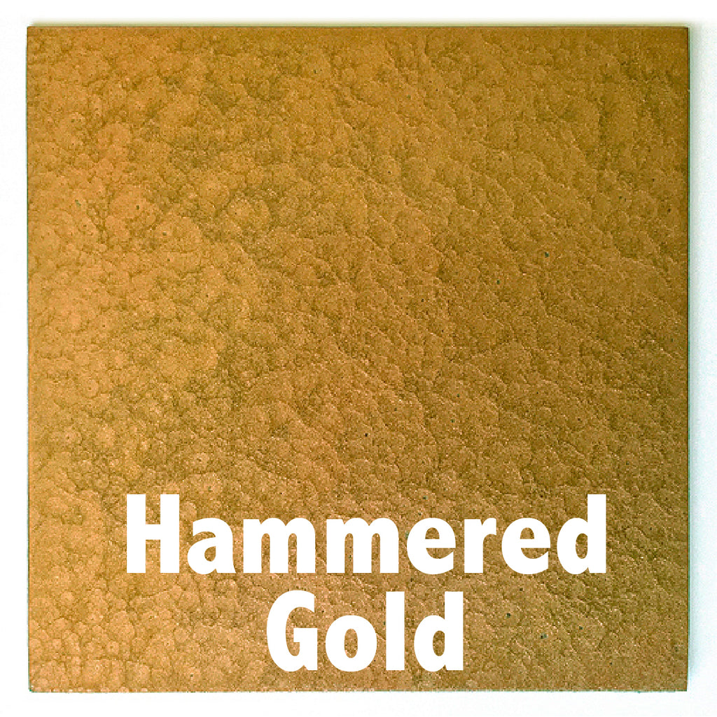 Hammered Gold sample piece - 3" x 3" Metal Art Color Swatch - Handmade in the USA - FREE SHIPPING