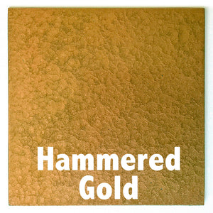 Hammered Gold sample piece - 3" x 3" Metal Art Color Swatch - Handmade in the USA - FREE SHIPPING