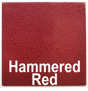 Hammered Red piece - 3" x 3" Metal Art Color Swatch - Handmade in the USA - FREE SHIPPING