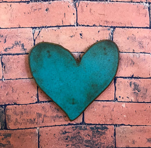 Heart Symbol - Metal Wall Art Home Decor - Handmade in the USA -36" wide x 34.5" tall - Choose your Patina Color - Free Ship
