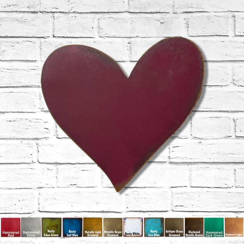 Heart Symbol - Metal Wall Art Home Decor - Handmade in the USA - Choose 6.5