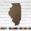 Illinois - Metal Wall Art Home Decor - Handmade in the USA - Choose 10", 16" or 22" Tall - Choose your Patina Color! Choose any state - FREE SHIP