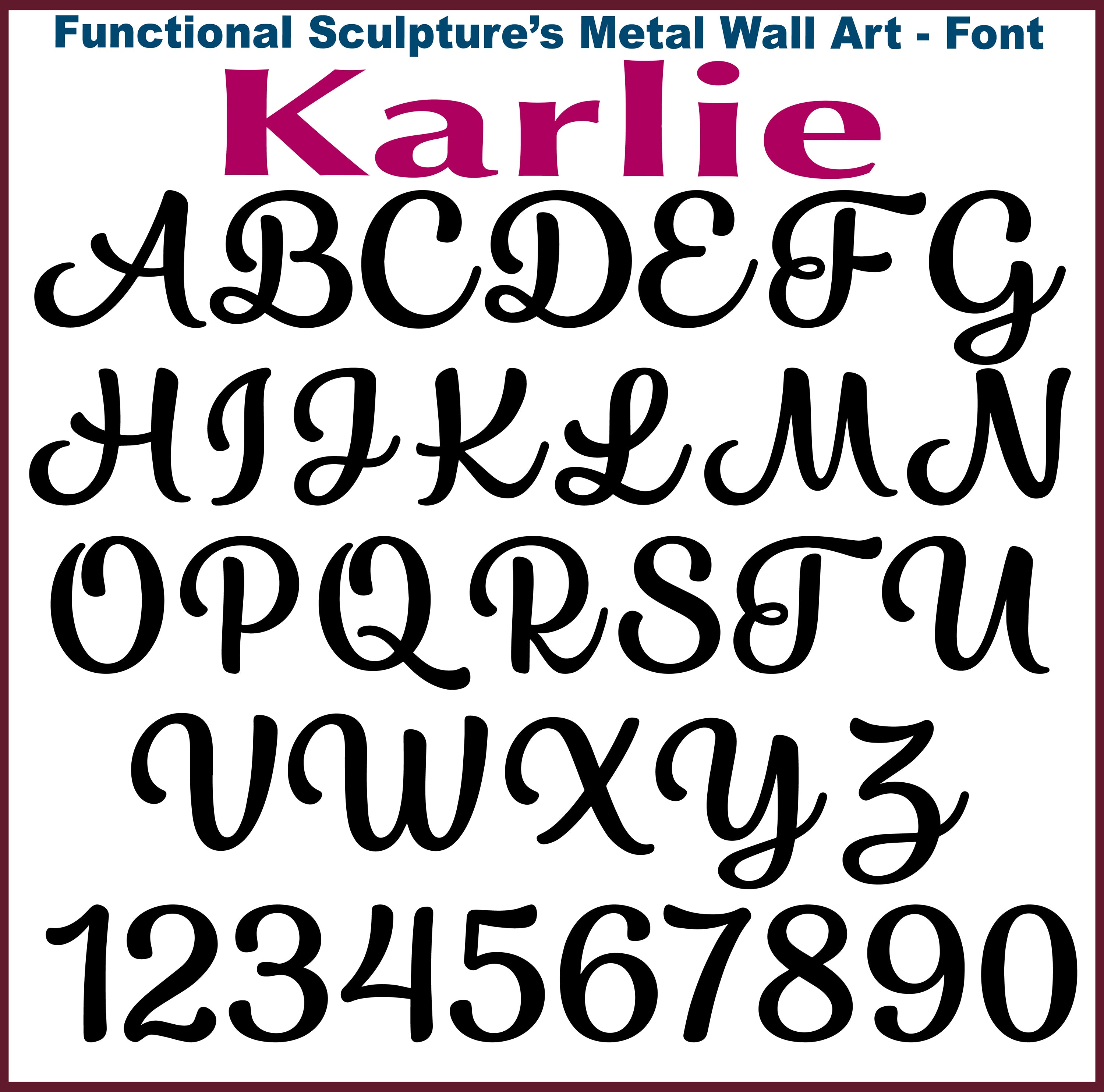 Letter G - Karlie Font - Metal Wall Art Home Decor - Made in USA - Choose 12" or 16" Tall - Choose Patina Color! Choose any letter FREE SHIP