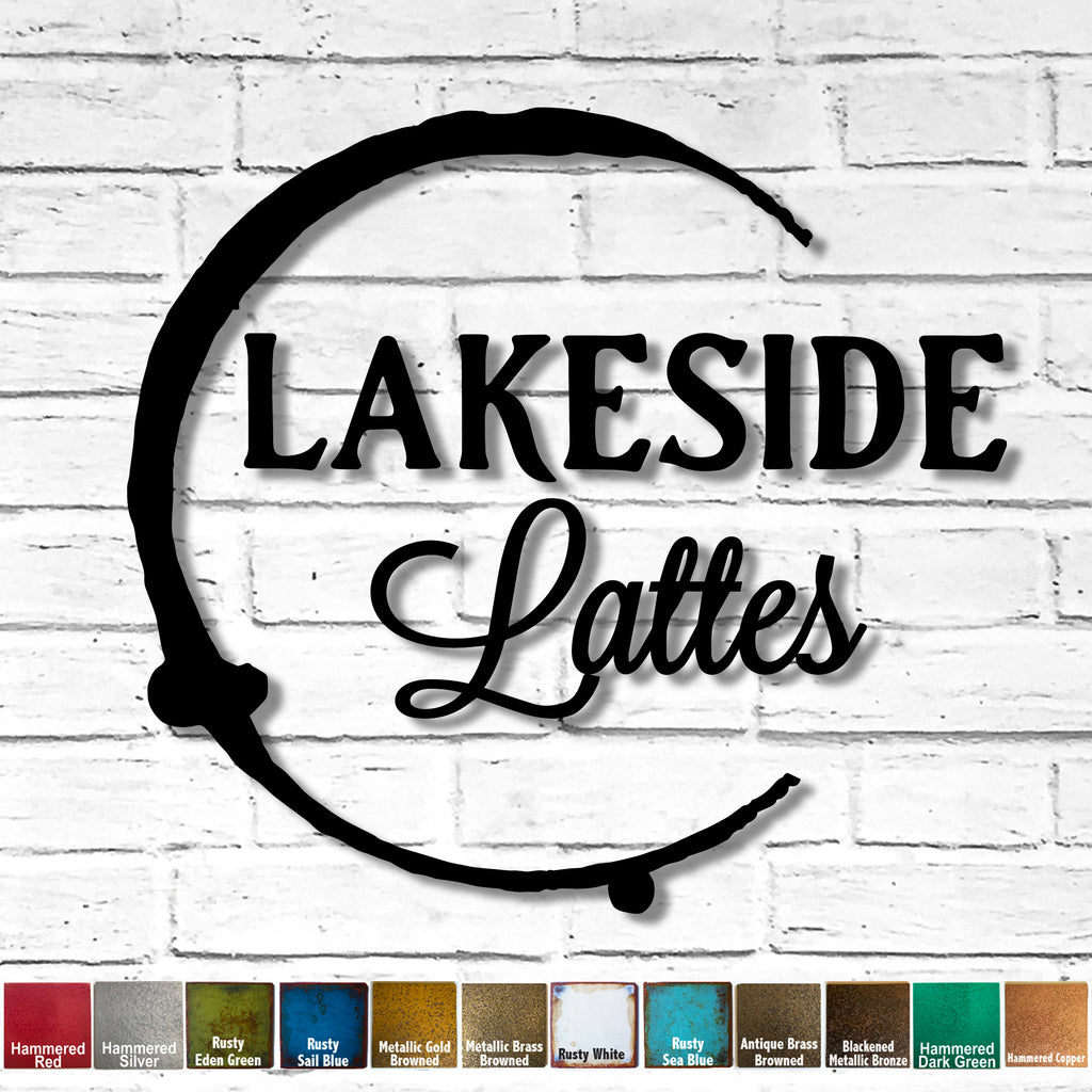 Customer Order - Lakeside Lattes Logo - 1 sets - Unfinished with Keyhole Standoffs