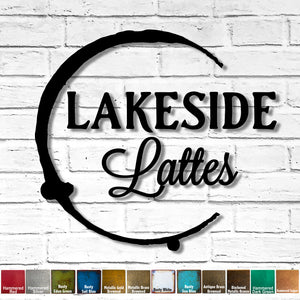 Customer Order - Lakeside Lattes Logo - 1 sets - Unfinished with Keyhole Standoffs