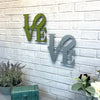 Hebrew LOVE sign - Metal Wall Art Home Decor - Handmade in the USA - Choose 9", 11",  or 17" - Choose your Patina Color - Free Ship
