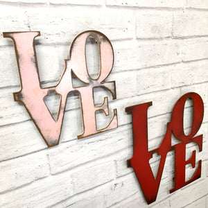 LOVE sign - Metal Wall Art Home Decor - Handmade in the USA - Choose 24", 30" or 36" - Choose your Patina Color - Free Ship