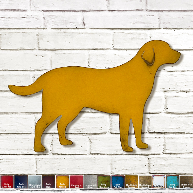 Labrador retriever dog shaped metal wall art home decor cutout handmade by Functional Sculpture llc