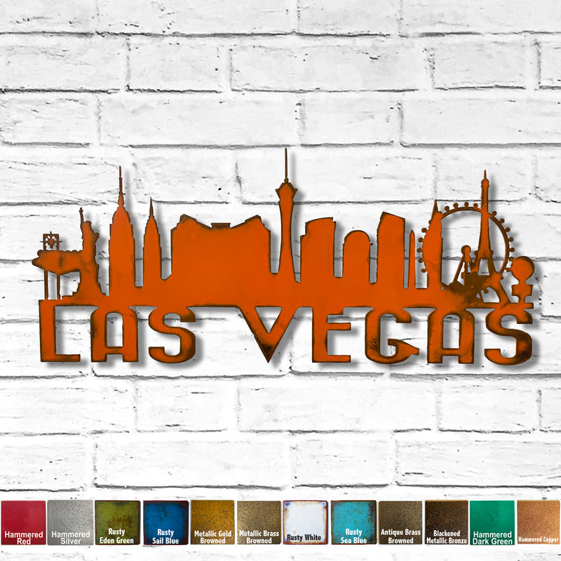 Las Vegas Skyline - Metal Wall Art Home Decor - Made in the USA - Choose 23