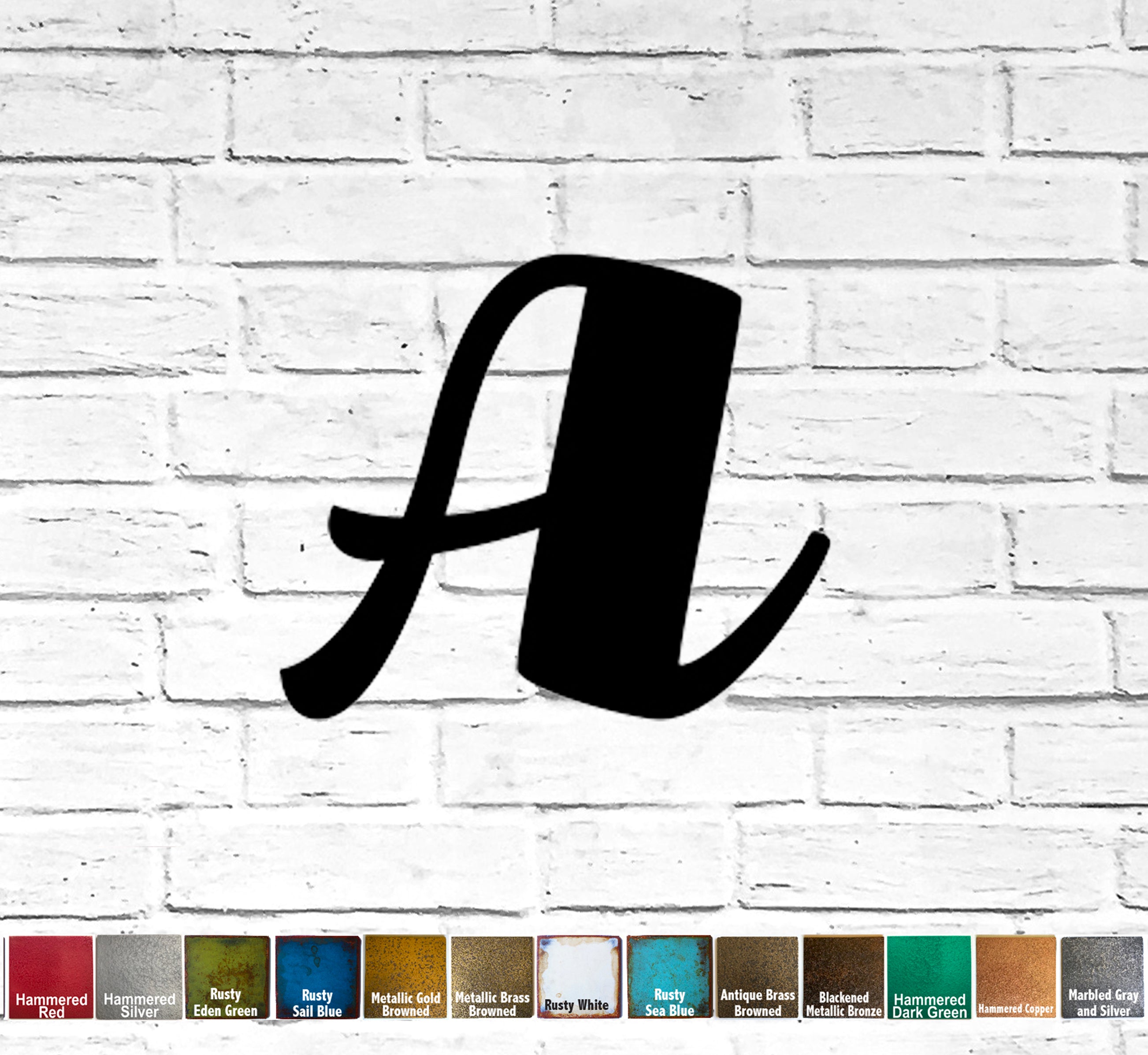 Custom Order - Letter A 4" tall x 4.7 wide - Finished in Black