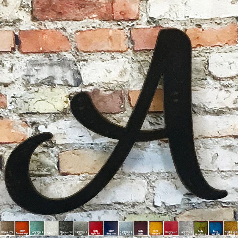 Letter A - Karlie Font - Metal Wall Art Home Decor - Made in USA - Choose 8
