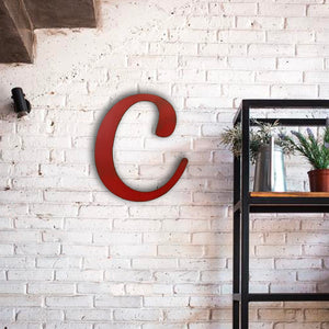 Letter C - Karlie Font - Metal Wall Art Home Decor - Made in USA - Choose 8", 12" or 16" Tall - Choose Patina Color! Choose any letter FREE SHIP