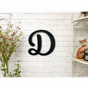 Letter D - Karlie Font - Metal Wall Art Home Decor - Made in USA - Choose 8", 12" or 16" Tall - Choose Patina Color! Choose any letter FREE SHIP