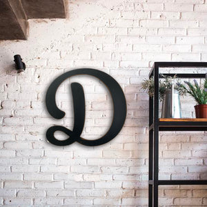 Letter D - Karlie Font - Metal Wall Art Home Decor - Made in USA - Choose 8", 12" or 16" Tall - Choose Patina Color! Choose any letter FREE SHIP