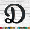 Letter D - Karlie Font - Metal Wall Art Home Decor - Made in USA - Choose 8", 12" or 16" Tall - Choose Patina Color! Choose any letter FREE SHIP