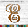 Letter E - Monogram Font - Metal Wall Art Home Decor - Made in USA - Choose 8", 12" or 16" Tall - Choose Patina Color! Choose any letter FREE SHIP