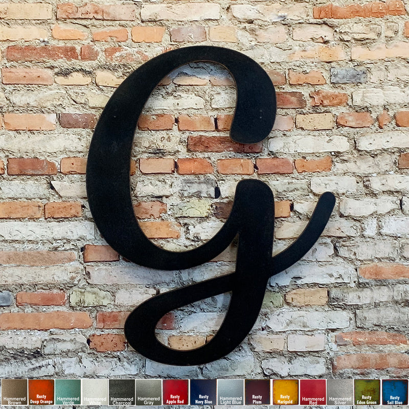 Letter G - Karlie Font - Metal Wall Art Home Decor - Made in USA - Choose 8
