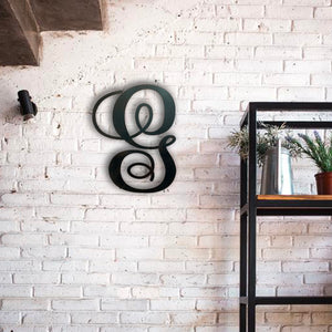 Letter G - Monogram Font - Metal Wall Art Home Decor - Made in USA - Choose 8", 12" or 16" Tall - Choose Patina Color! Choose any letter FREE SHIP