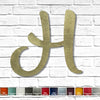 Letter H - Karlie Font - Metal Wall Art Home Decor - Made in USA - Choose 12" or 16" Tall - Choose Patina Color! Choose any letter FREE SHIP