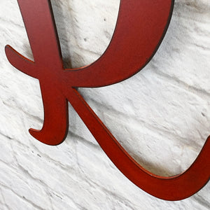 Letter K - Karlie Font - Metal Wall Art Home Decor - Made in USA - Choose 8", 12" or 16" Tall - Choose Patina Color! Choose any letter FREE SHIP