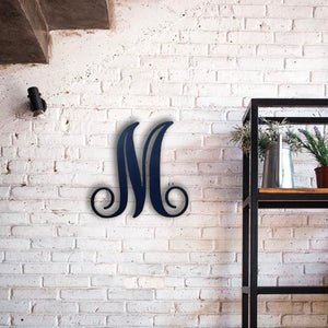 Letter M - Monogram Font - Metal Wall Art Home Decor - Made in USA - Choose 8", 12" or 16" Tall - Choose Patina Color! Choose any letter - Free Ship