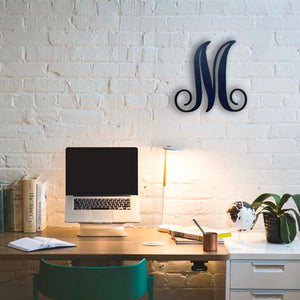 Letter M - Monogram Font - Metal Wall Art Home Decor - Made in USA - Choose 8", 12" or 16" Tall - Choose Patina Color! Choose any letter - Free Ship