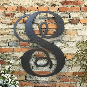 Letter S - Monogram Font - Metal Wall Art Home Decor - Made in USA - Choose 22", 24" or 30" Tall - Choose Patina Color! Choose any letter FREE SHIP