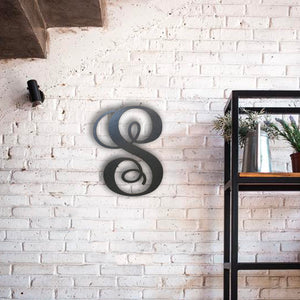 Letter S - Monogram Font - Metal Wall Art Home Decor - Made in USA - Choose 8", 12" or 16" Tall - Choose Patina Color! Choose any letter FREE SHIP