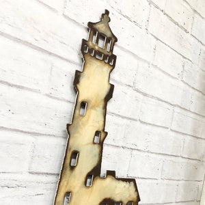 Lighthouse - Nautical Metal Wall Art Home Decor - Handmade in the USA - Choose 12", 17" or 23" Tall - Choose your Patina Color - Free Ship