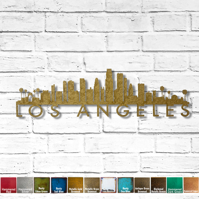 Los Angeles Skyline - Metal Wall Art Home Decor - Made in the USA - Choose 23