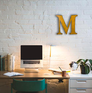 Letter M - Metal Wall Art Home Decor - Made in the USA - Choose 10", 12" or 16" Tall - Choose your Patina Color! Choose any letter - Free Ship